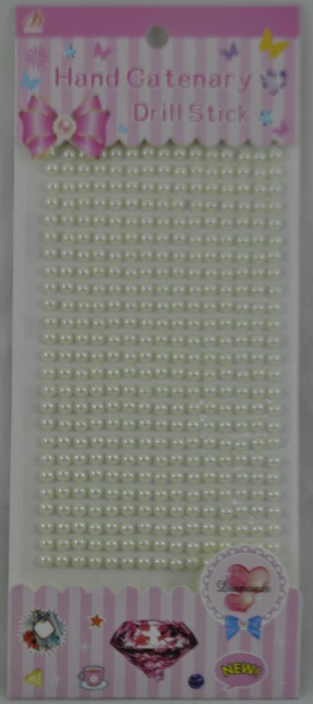 Perly dekoračné samolepiace 5mm- Ivory