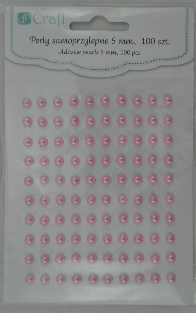 Perly dekoračné samolepiace- Ružové