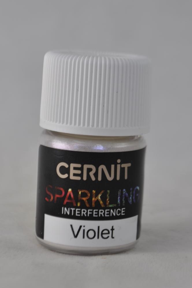 Cernit sparkling prášok 3g- metalická fialová