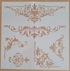 ablona- 30x30cm- vintage ornamenty