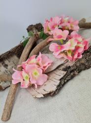 Kvetinová hlavièka hortenzia 6cm- ružová