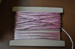 Ozdobná šnúrka-100% polyester ružová svetlá 2mm