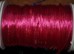 Ozdobná šnúrka-100% polyester ružová tmavá 2mm