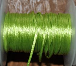 Ozdobná šnúrka-100% polyester zelená svetlá 2mm