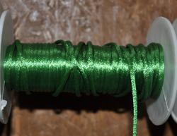 Ozdobná šnúrka-100% polyester zelená tmavá 2mm