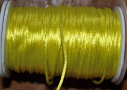 Ozdobná šnúrka-100% polyester žltá svetlá 2mm