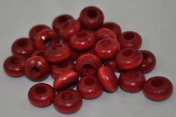 Korlky dreven/disk 15x8mm (balenie13g) erven
