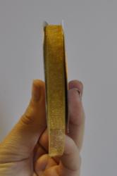 Stuha- organza- šírka 10mm- zlatá