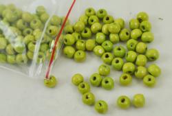 Korlky dreven/priemer 6mm (balenie 10g)- zelen svetl