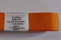 Stuha- taftová- šírka 25mm- oranžová
