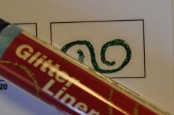 Gliter liner, 28ml- zelená