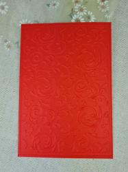 Karta ornament- červená
