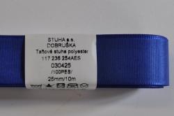 Stuha- taftov- rka 25mm- modr tmav