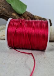 Ozdobn nrka-100% polyester erven malina 1mm