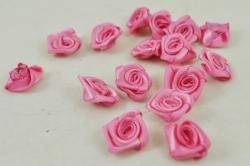 Ružièky saténové, 30ks- ružové