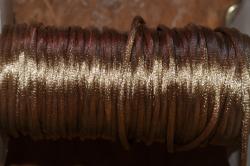 Ozdobná šnúrka-100% polyester zlatá antik 2mm