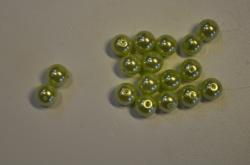 Korálky sklenené (voskové perly) priemer 7mm 18ks v balení- zelené svetlé