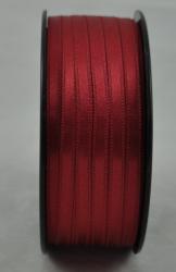 Stuha-saténová obojstranná- šírka 5mm- červená tmavá