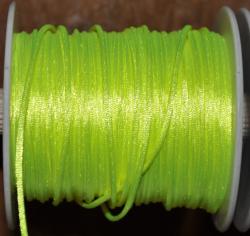 Ozdobná šnúrka-100% polyester neónová zelená 1mm