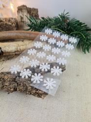 Snehové vločky dekoračné samolepiace 15mm- biela