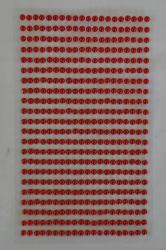 Perly dekoračné samolepiace 3mm- červená