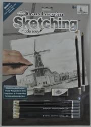 Maľovanie skic. ceruzkami (25x35cm)- Veterný mlyn