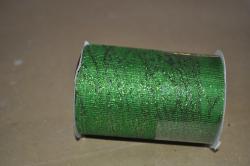 Stuha- organza- šírka 113mm, gliter zelená