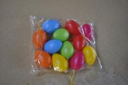 Plastové vajíčka 60x45mm, farebné, 12ks