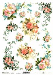Ryžový papier A4- kvety