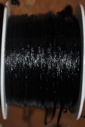 Ozdobná šnúrka-100% polyester èierna 1mm