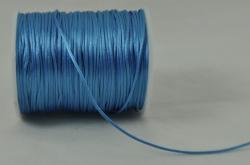 Ozdobná šnúrka-100% polyester modrá tmavá 1mm