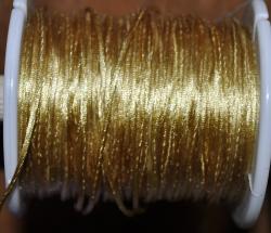 Ozdobná šnúrka-100% polyester zlatá 1mm