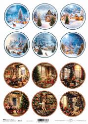 Ryov papier A4- Vintage Vianoce