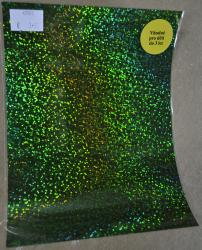 Nažehľovacia fólia na textil- holografická zelená
