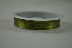 Drôt- medený 0,4mm/10m- zelený oliva
