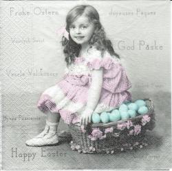 Dievča s košíkom vajec