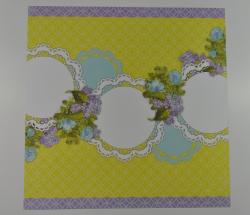 Papier lila bordúra s orgovánom 190g/m2
