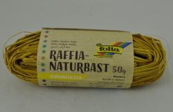 Rafia prírodná (50g)- žltá banánová