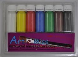 Sada acrylových farieb- 7x12ml- metalické