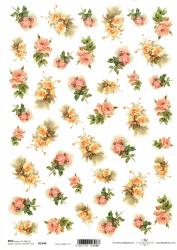 Ryžový papier A4- Malé ružičky