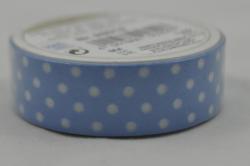 Washi páska 15mm/10m bodka svetlo modrá