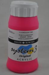 Daler-Rowney SYSTEM 3, 500 ml-  fluorescenčná ružová