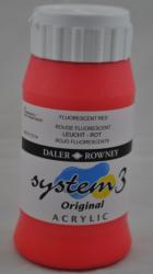 Daler-Rowney SYSTEM 3, 500 ml-  fluorescenčná červená