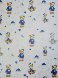 Transparentn papier, 5ks- macko modr
