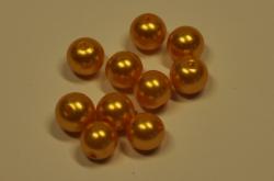 Korálky sklenené (voskové perly) priemer 10mm 10ks v balení- zlaté