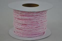 Papierový špagát, dvojpriadzový točený- ružová