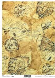 Ryžový papier A4- Staré mapy