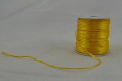 Ozdobná šnúrka-100% polyester žltá 1mm