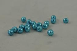 Korálky sklenené (voskové perly) priemer 8mm 18ks v balení- tyrkysová
