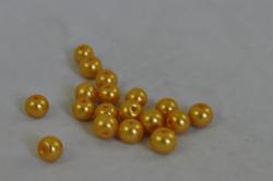 Korálky sklenené (voskové perly) priemer 8mm 18ks v balení- zlatá